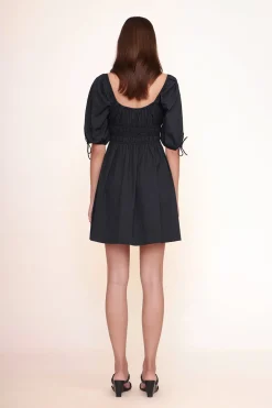 STAUD MINI FAYE DRESS   BLACK Sale