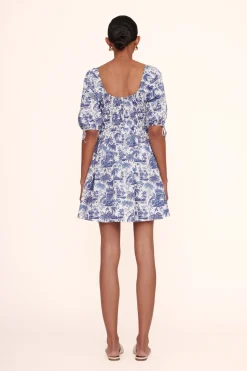 STAUD MINI FAYE DRESS BLUE TOILE BLUETOILE Outlet