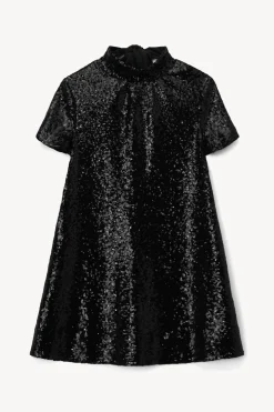 STAUD MINI ILANA DRESS SEQUINS BLACK Sale