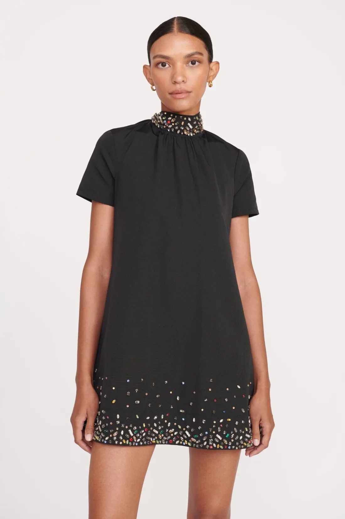 STAUD MINI ILANA DRESS BLACK SILVER BLACKSILVER Hot