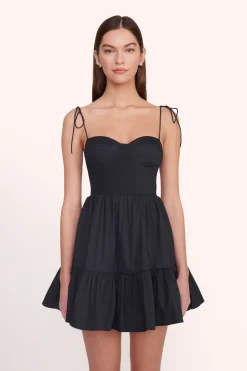 STAUD MINI LANDRY DRESS BLACK Discount