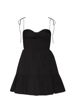 STAUD MINI LANDRY DRESS BLACK Discount