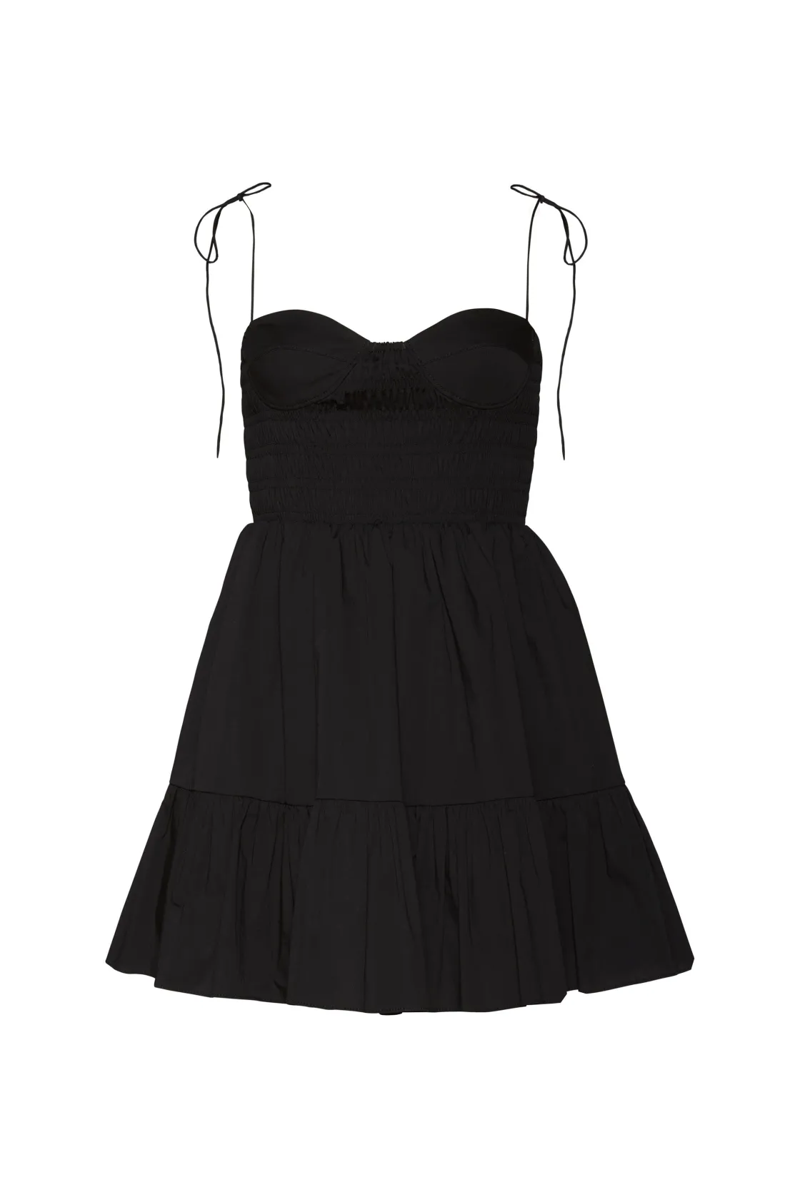 STAUD MINI LANDRY DRESS BLACK Discount