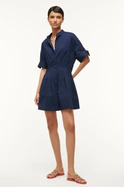 STAUD MINI LORENZA DRESS NAVY Sale