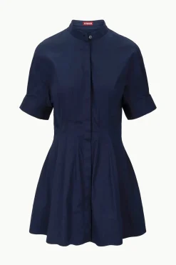 STAUD MINI LORENZA DRESS   NAVY Sale