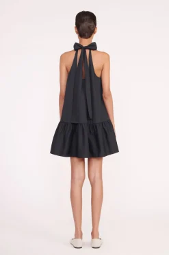 STAUD MINI MARLOWE DRESS BLACK