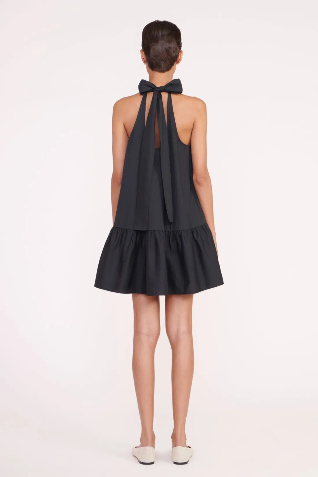 STAUD MINI MARLOWE DRESS BLACK