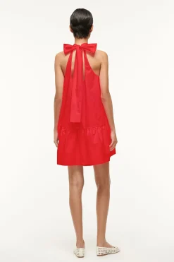 STAUD MINI MARLOWE DRESS RED ROSE REDROSE Outlet