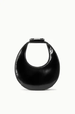 STAUD MINI MOON BAG   POLISHED BLACK Sale