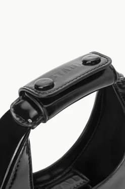 STAUD MINI MOON BAG   POLISHED BLACK Sale