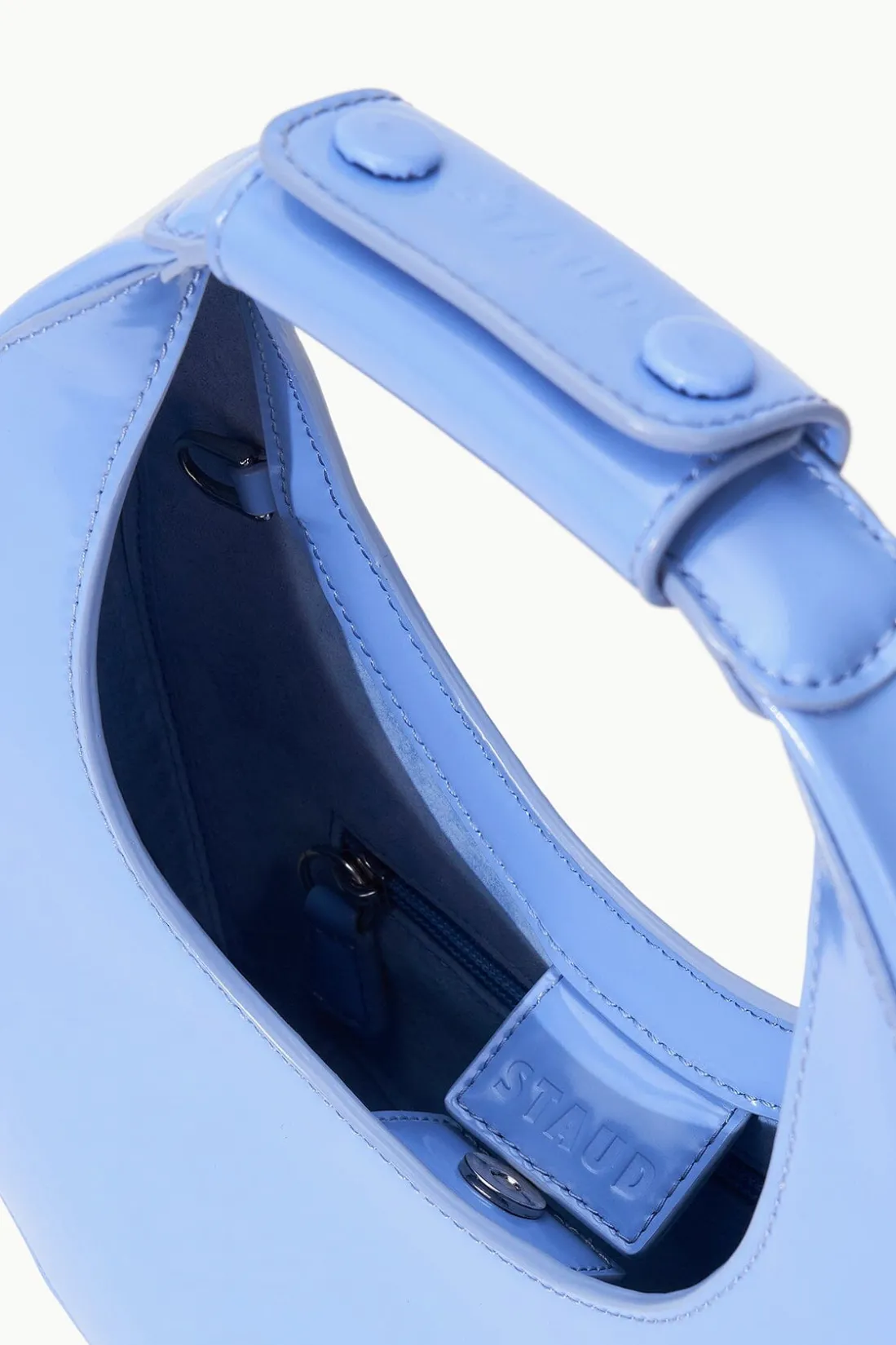 STAUD MINI MOON BAG BLUE HYDRANGEA BLUEHYDRANGEA Discount