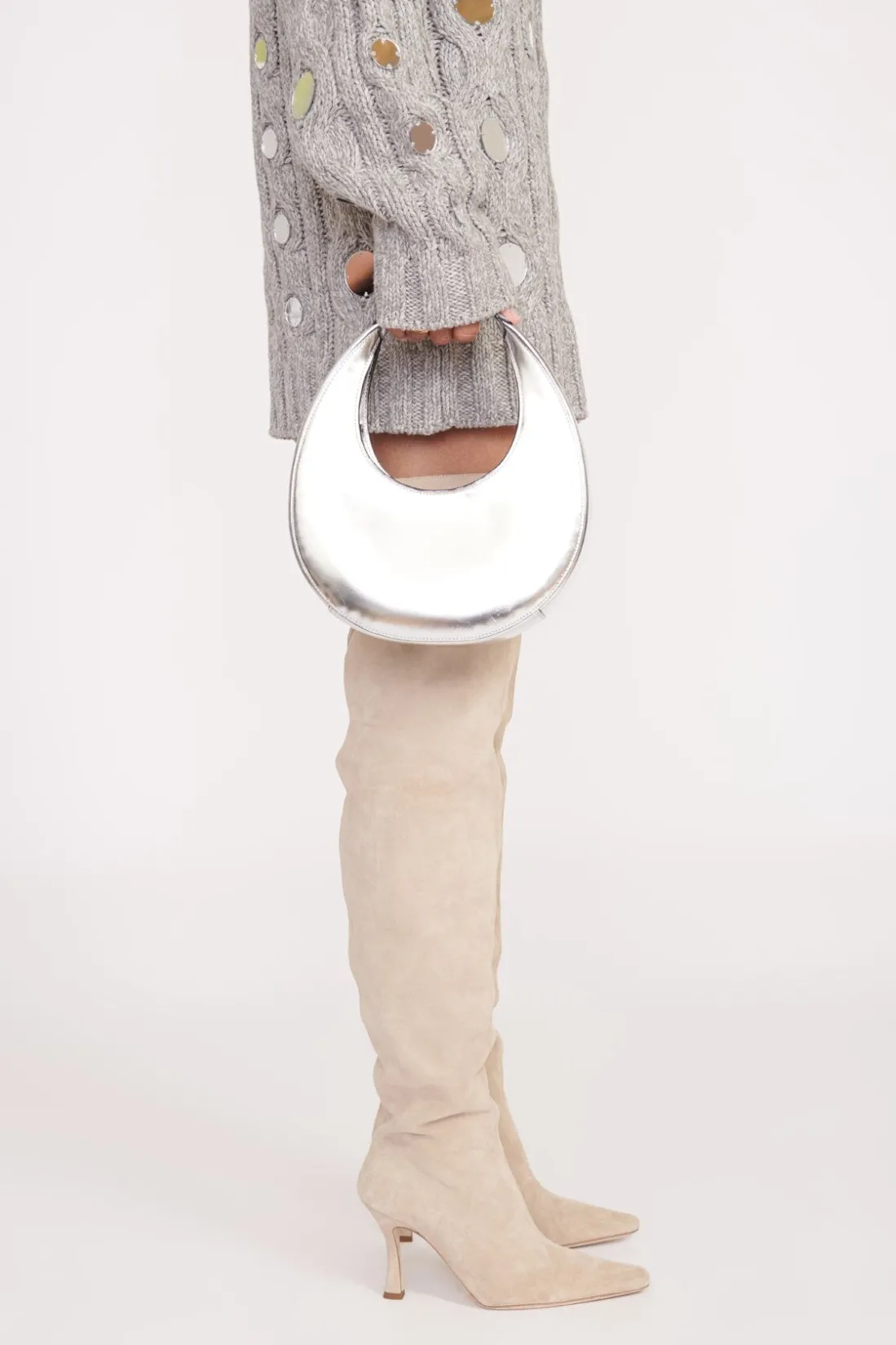 STAUD MINI MOON BAG CHROME Best