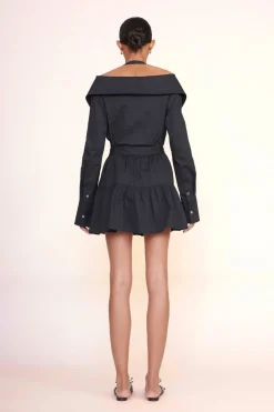 STAUD MINI SEA SKIRT   BLACK Clearance
