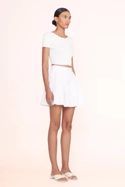 STAUD MINI SEA SKIRT   WHITE Sale