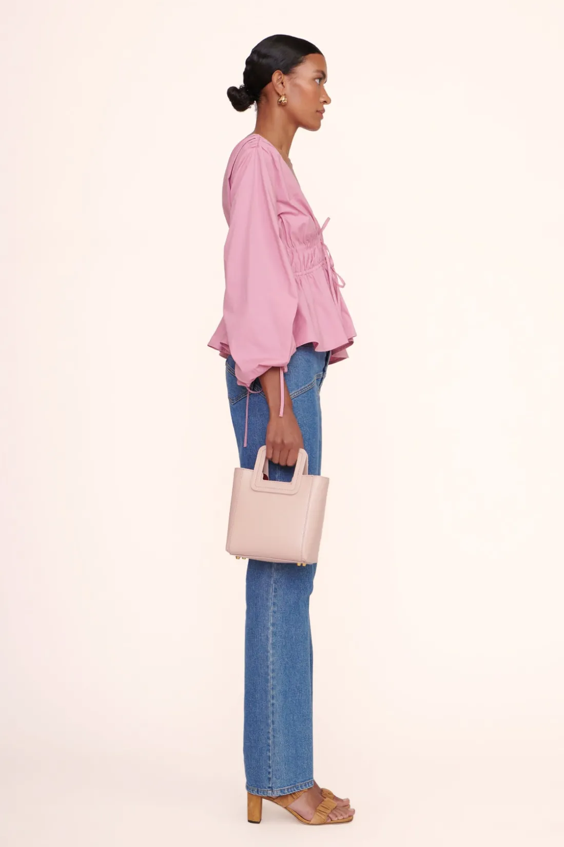 STAUD MINI SHIRLEY LEATHER BAG BLUSH Online