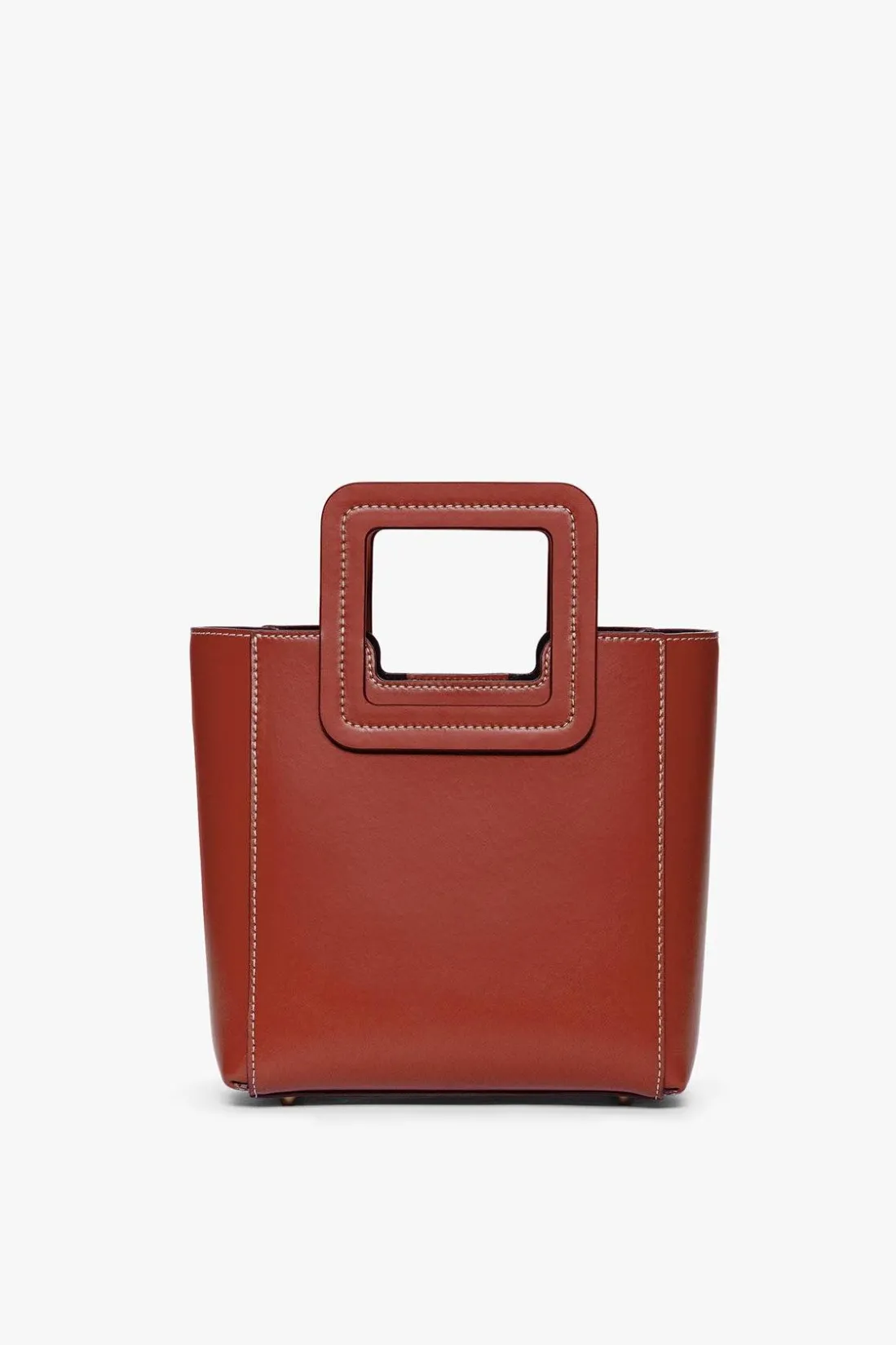 STAUD MINI SHIRLEY LEATHER BAG COGNAC Discount
