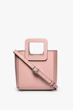 STAUD MINI SHIRLEY LEATHER BAG DARK BLUSH DARKBLUSH Discount