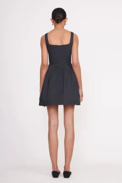 STAUD MINI SUTTON DRESS   BLACK