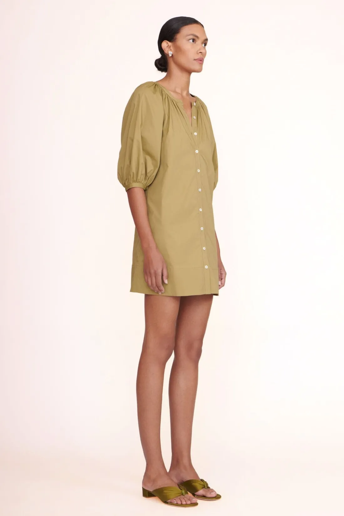 STAUD MINI VINCENT DRESS KHAKI Online