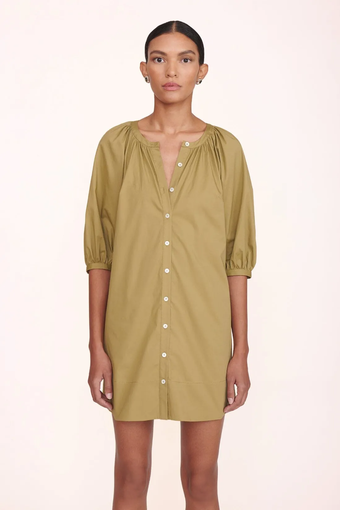 STAUD MINI VINCENT DRESS KHAKI Online