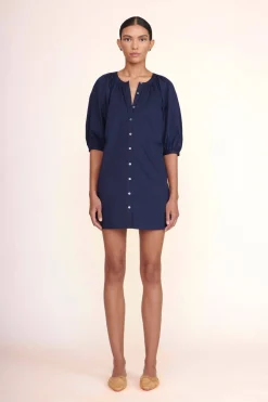 STAUD MINI VINCENT DRESS   NAVY Hot