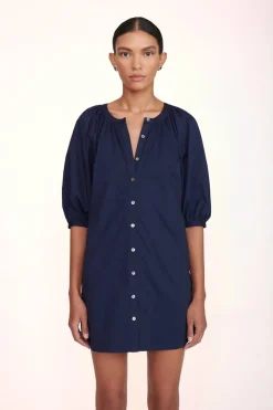STAUD MINI VINCENT DRESS   NAVY Hot