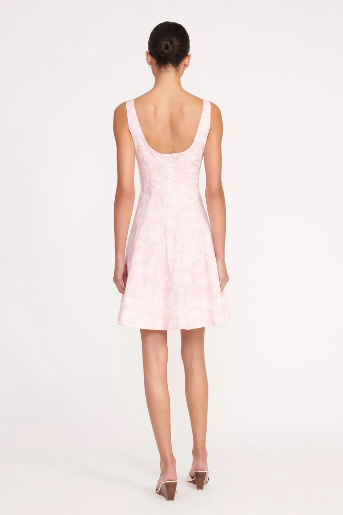 STAUD MINI WELLS DRESS CHERRY BLOSSOM IVORY TOILE CHERRYBLOSSOMIVORYTOILE Hot