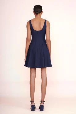 STAUD MINI WELLS DRESS   NAVY New