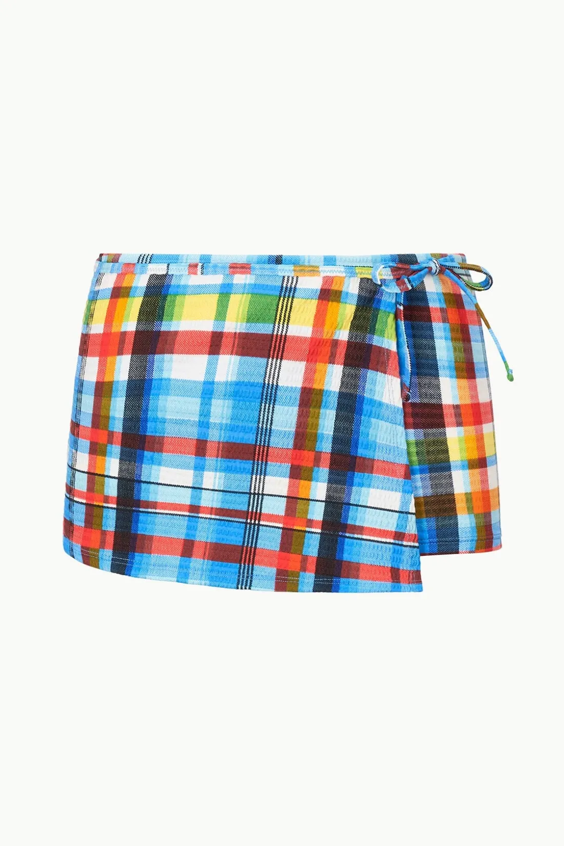 STAUD MIRA SWIM SKIRT MADRAS PLAID MADRASPLAID Outlet