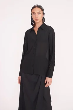 STAUD MIRIAM COVERUP TOP   BLACK