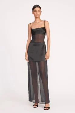 STAUD MISTY DRESS   BLACK Online