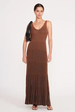 STAUD MOON BAG  BLACK TAN SEASHORE STRIPE BLACKTANSEASHORESTRIPE New
