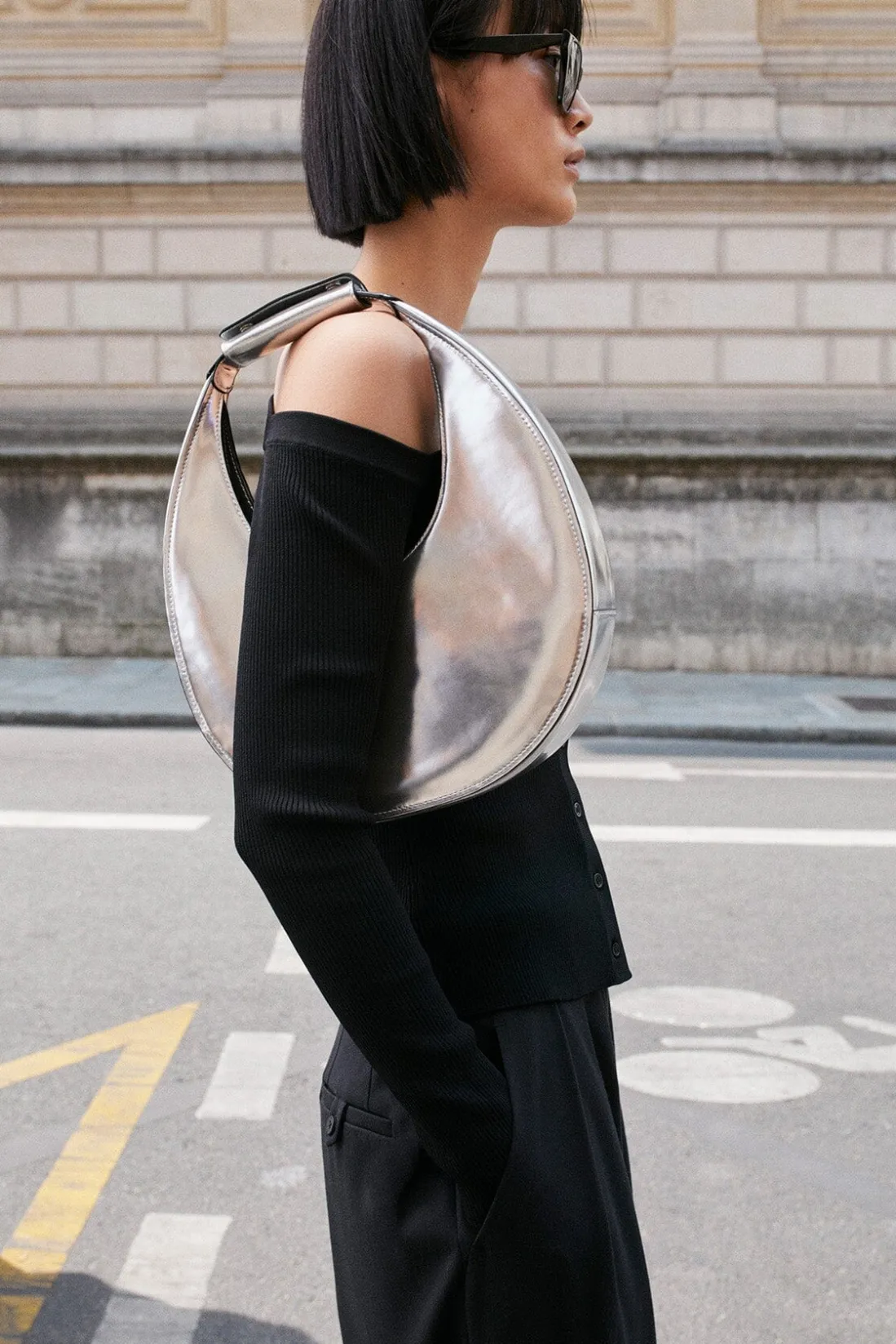STAUD MOON BAG CHROME Online