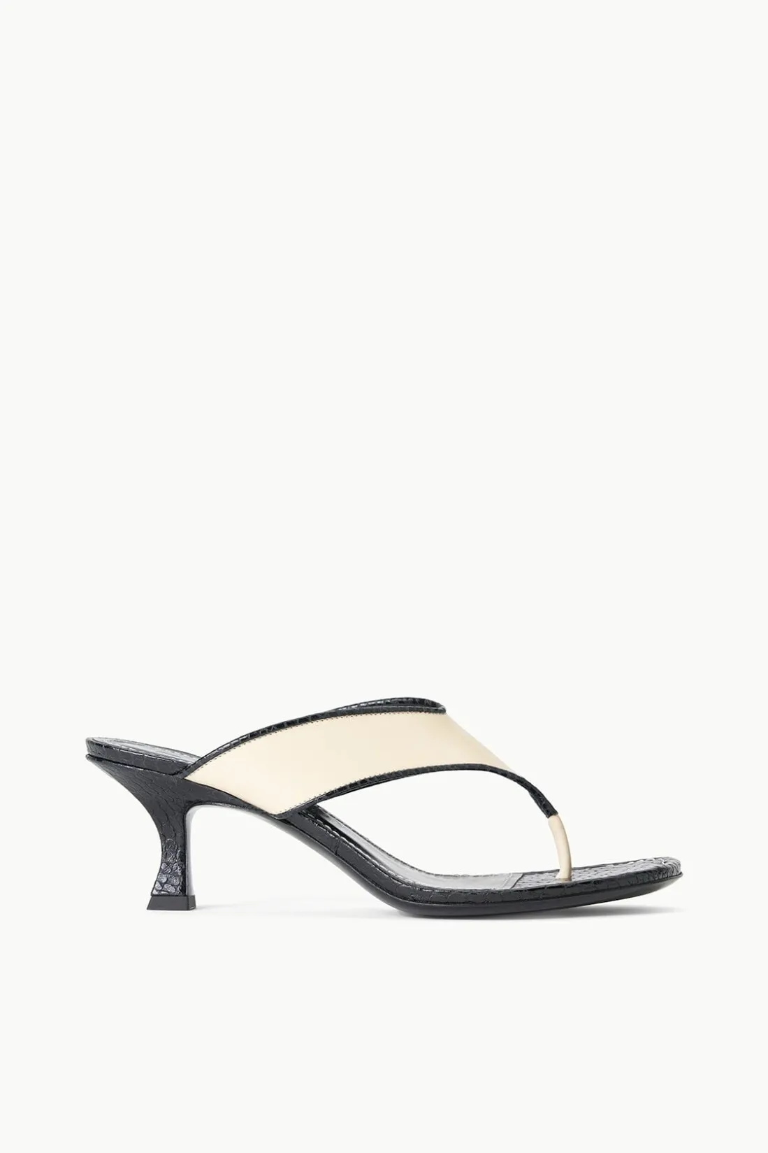STAUD NATALIA THONG SANDAL CREAM BLACK CREAMBLACK Best