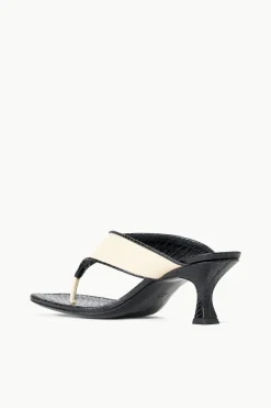STAUD NATALIA THONG SANDAL CREAM BLACK CREAMBLACK Best