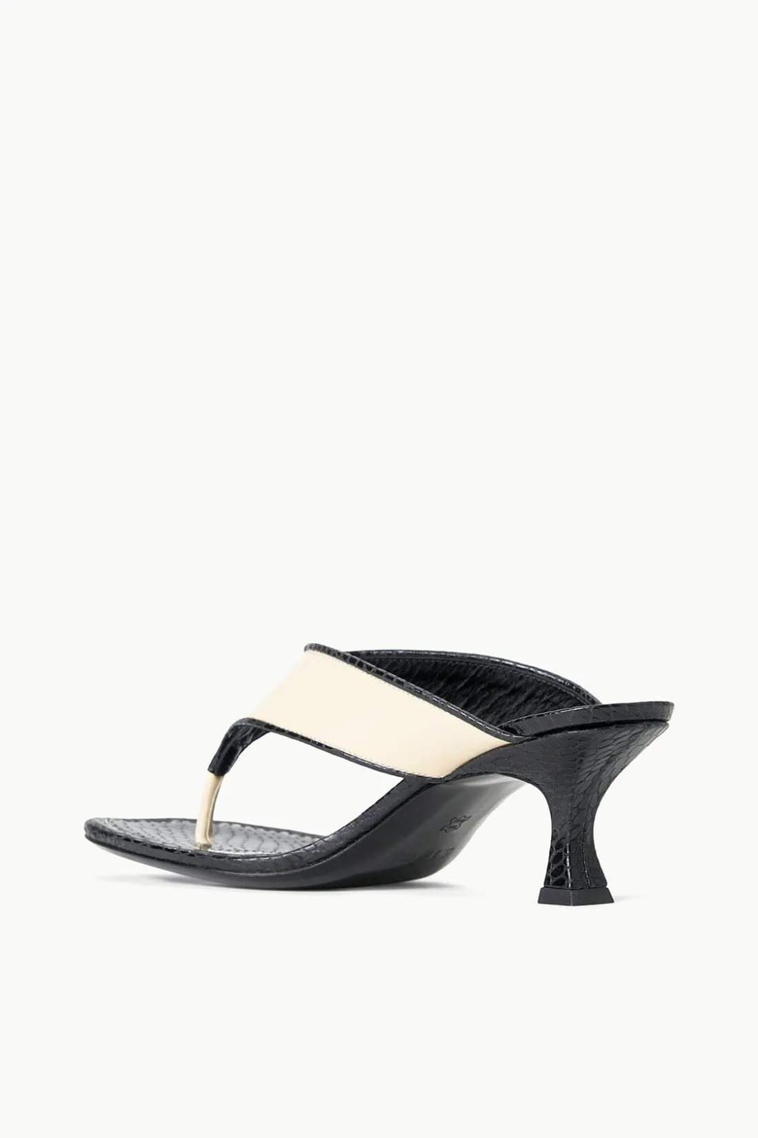 STAUD NATALIA THONG SANDAL CREAM BLACK CREAMBLACK Best