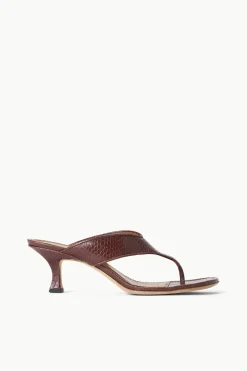 STAUD NATALIA THONG SANDAL   MAHOGANY Outlet