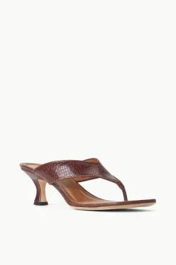 STAUD NATALIA THONG SANDAL   MAHOGANY Outlet