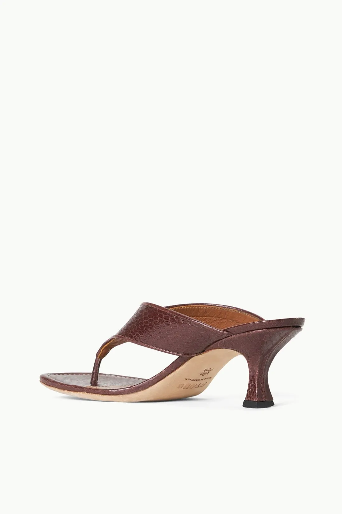 STAUD NATALIA THONG SANDAL MAHOGANY Outlet