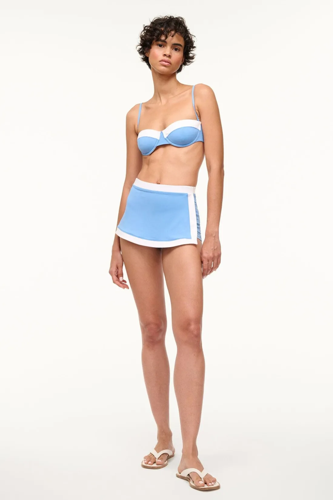 STAUD NELL SWIM SKIRT AZURE WHITE AZUREWHITE Online
