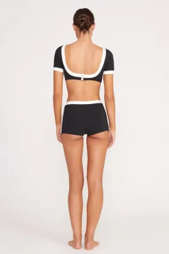 STAUD NELL SWIM SKIRT BLACK WHITE BLACKWHITE Sale