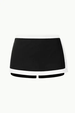 STAUD NELL SWIM SKIRT BLACK WHITE BLACKWHITE Sale