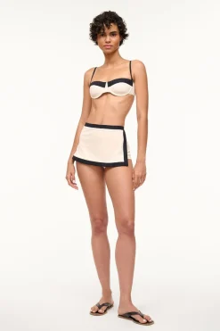 STAUD NELL SWIM SKIRT  IVORY BLACK IVORYBLACK Best