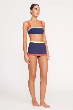STAUD NELL SWIM SKIRT NAVY COLORBLOCK NAVYCOLORBLOCK