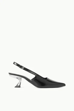 STAUD NEVE SLINGBACK HEEL BLACK METALS BLACKMETALS New