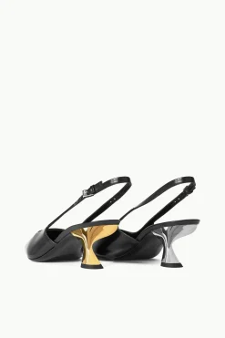 STAUD NEVE SLINGBACK HEEL BLACK METALS BLACKMETALS New