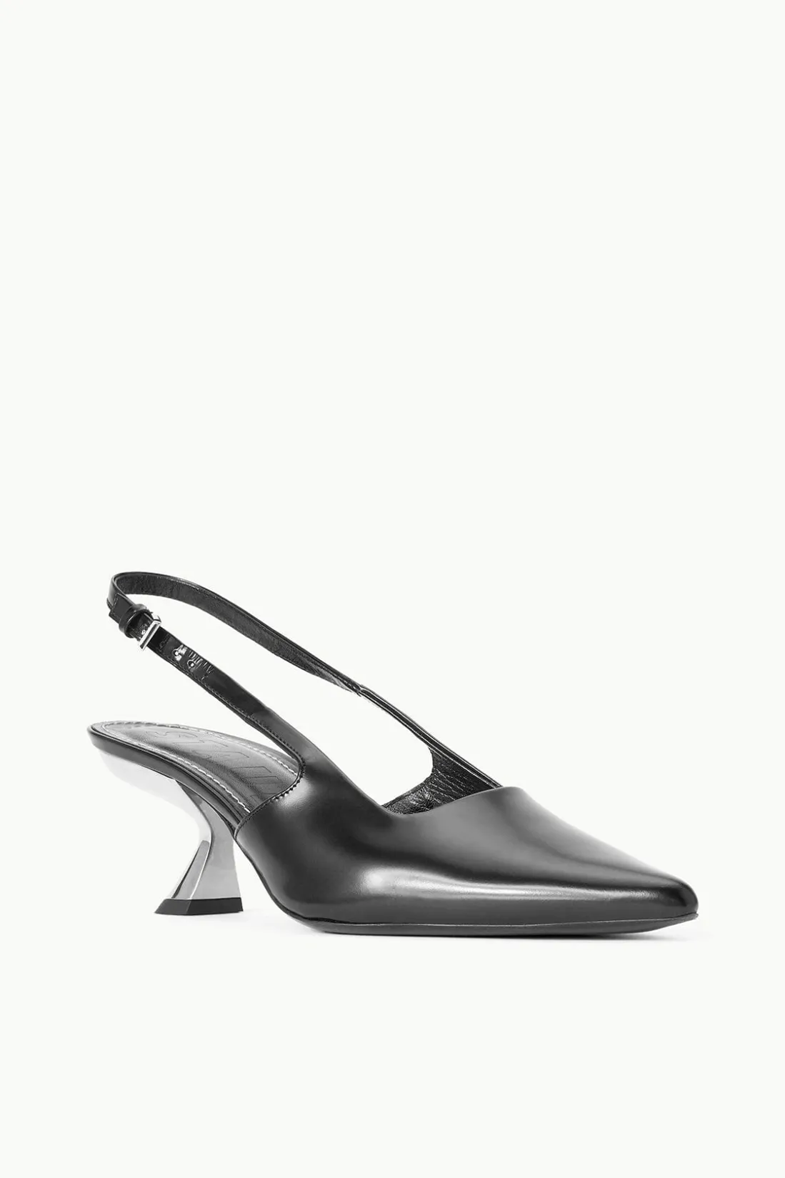 STAUD NEVE SLINGBACK HEEL BLACK METALS BLACKMETALS New