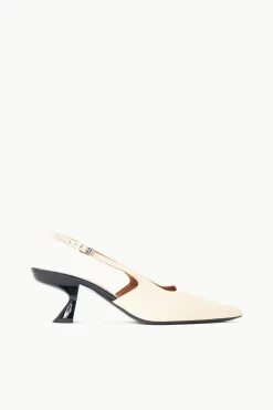 STAUD NEVE SLINGBACK HEEL  CREAM BLACK CREAMBLACK Best