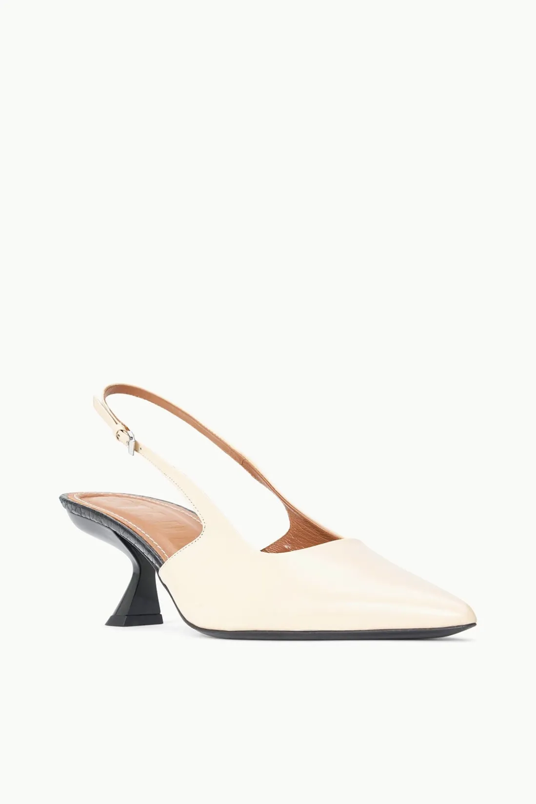 STAUD NEVE SLINGBACK HEEL CREAM BLACK CREAMBLACK Best