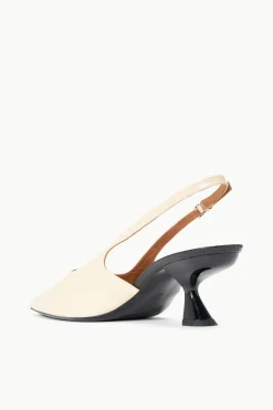 STAUD NEVE SLINGBACK HEEL CREAM BLACK CREAMBLACK Best